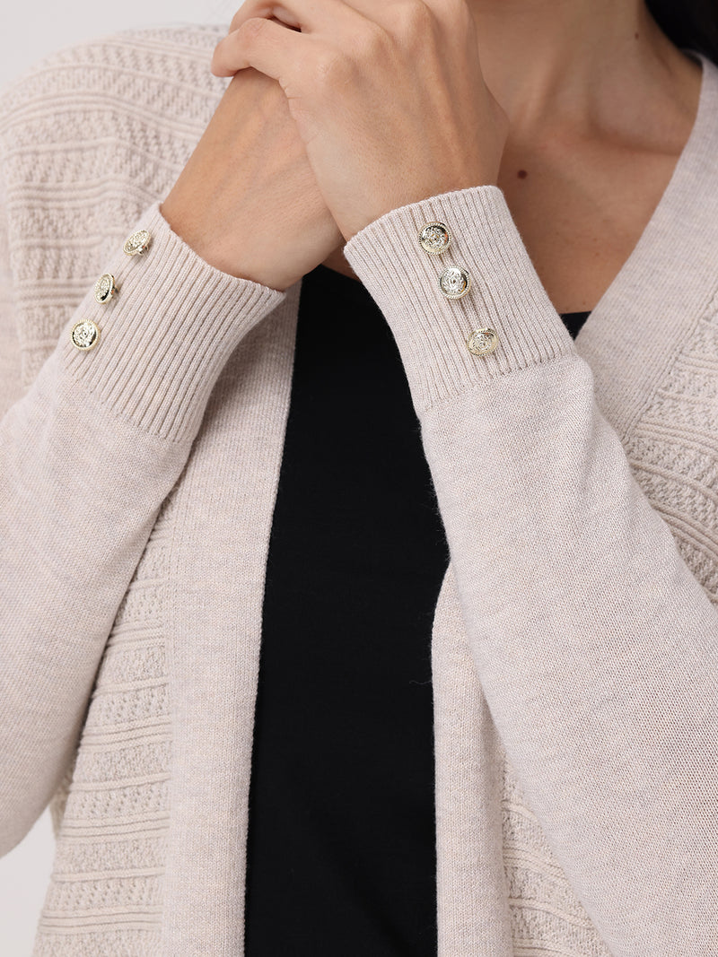 Textured Pointelle Cardigan