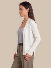 Directional Rib Open Cardigan
