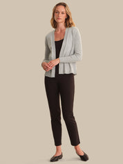 Directional Rib Open Cardigan