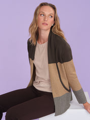 Colorblock J-Pocket Cardigan