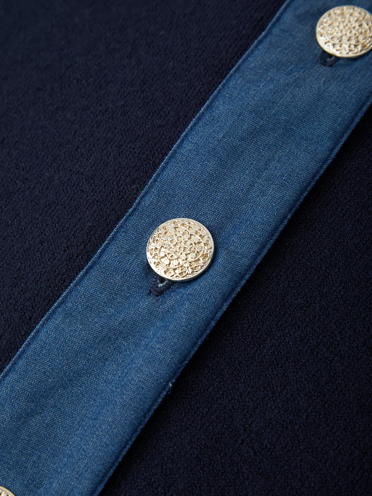 Mixed Denim Knit Jacket