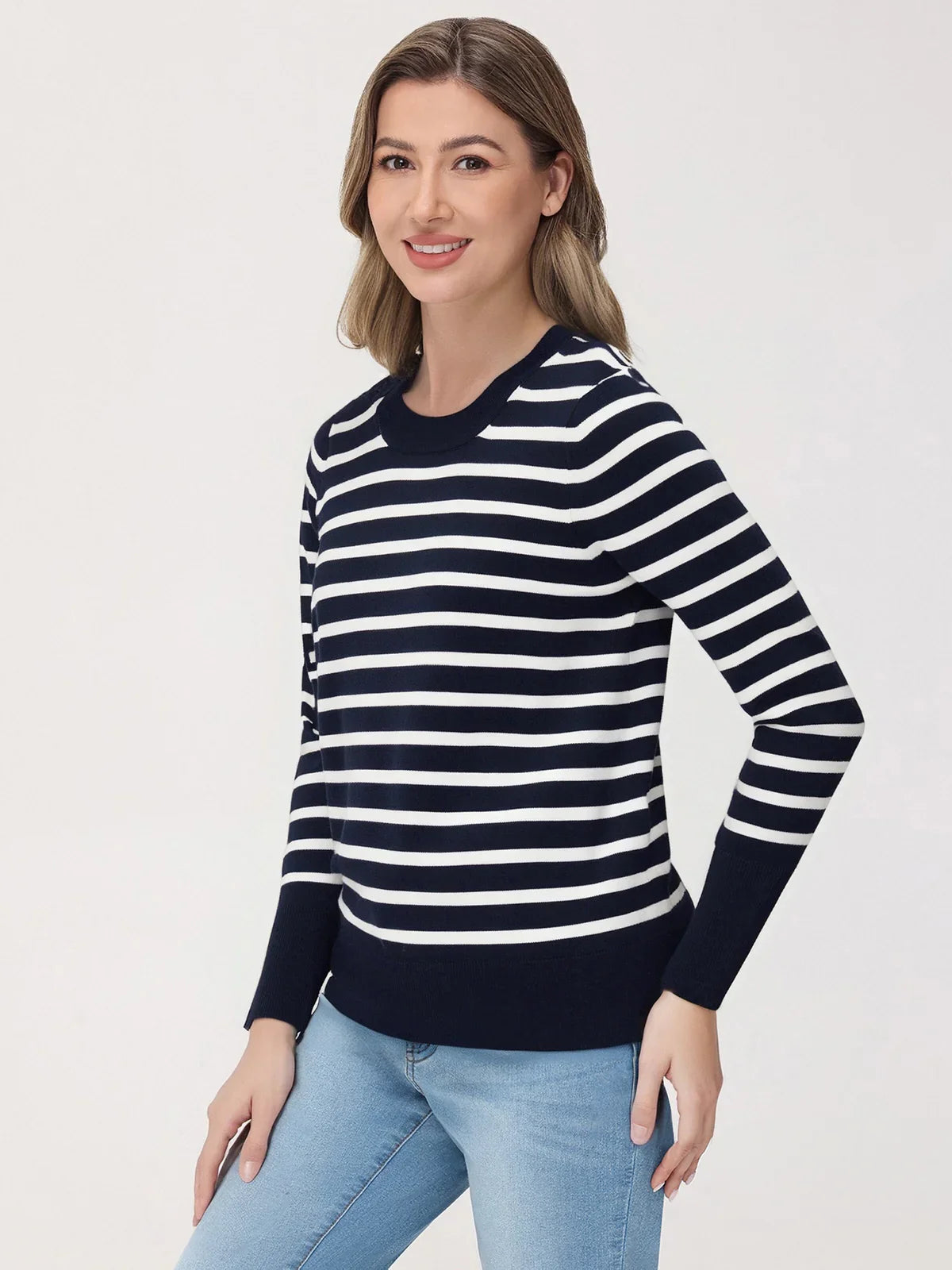 Stripe Crewneck Pullover