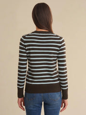 Stripe Crewneck Long Sleeve Pullover