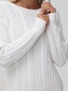 Crewneck Cable Knit Sweater