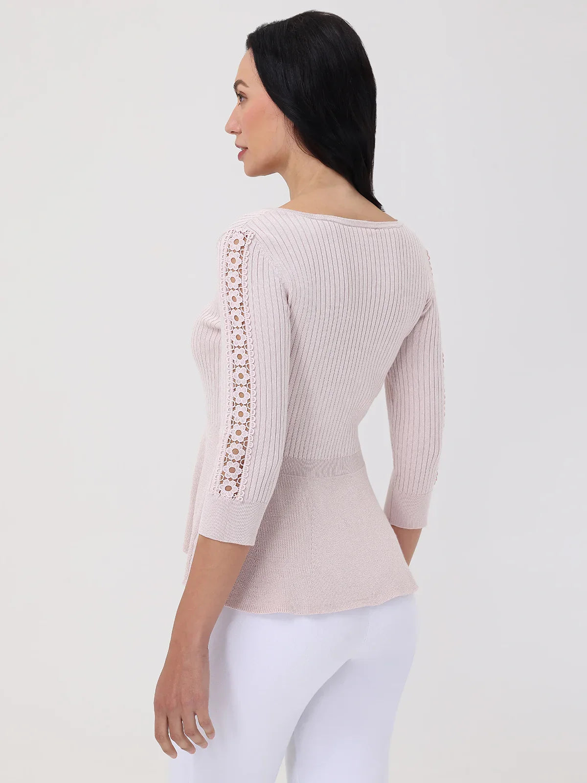 V-Neck Peplum Sweater