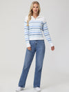 Stripe Quarter Zip Pullover