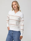 Stripe Quarter Zip Pullover