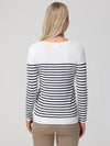 Paris Letter Graphic Stripe Pullover