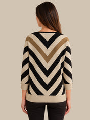 Chevron V-Neck Pullover