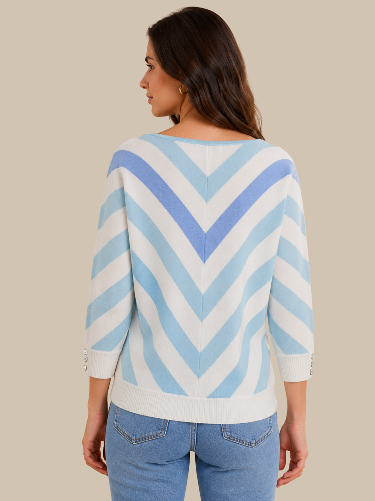 Chevron V-Neck Pullover