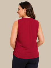 Plus Grommet Trim Tank Top