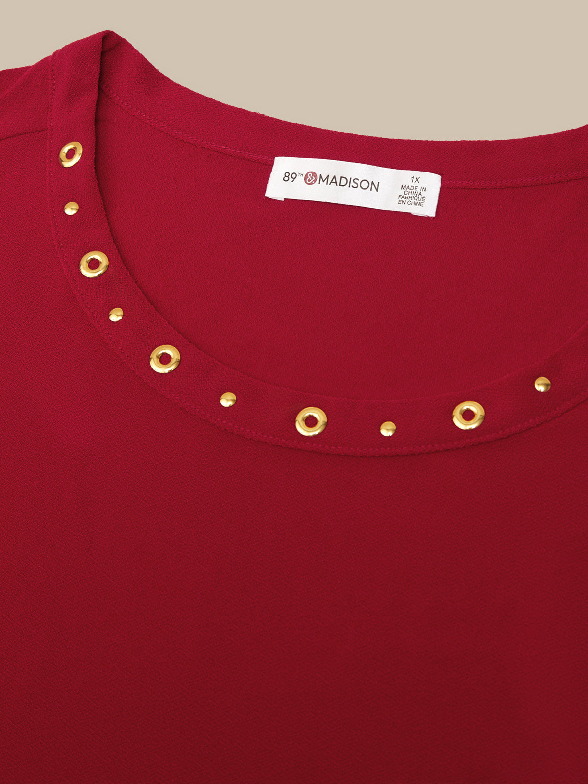 Plus Grommet Trim Tank Top