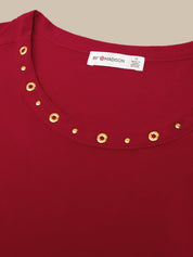 Plus Grommet Trim Tank Top