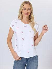 Lips Rhinestone Tee