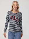 Sequin Hearts Stripe Tee