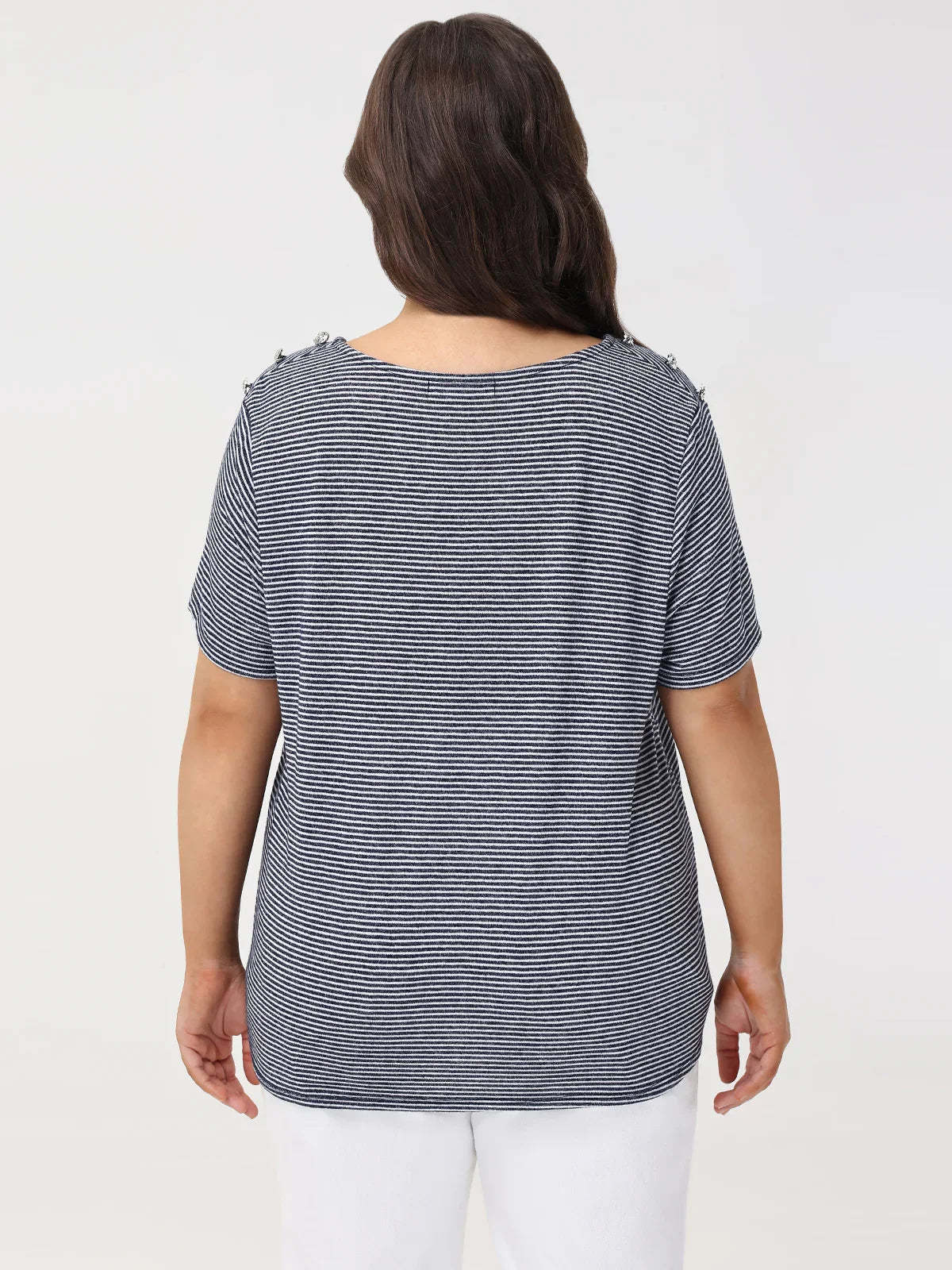 Plus Shoulder Button Top