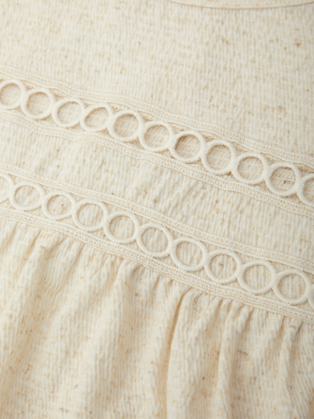 Crochet Trim Dolman Sleeves Top