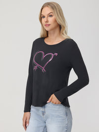 Sequin Heart Tee