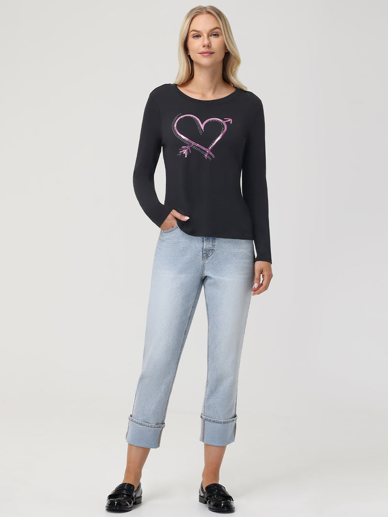 Sequin Heart Tee