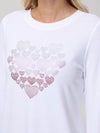 Ombre Hearts Rhinestone Tee