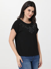 Crewneck Sequin Cool Feel Top