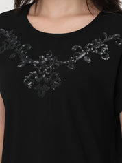 Crewneck Sequin Cool Feel Top