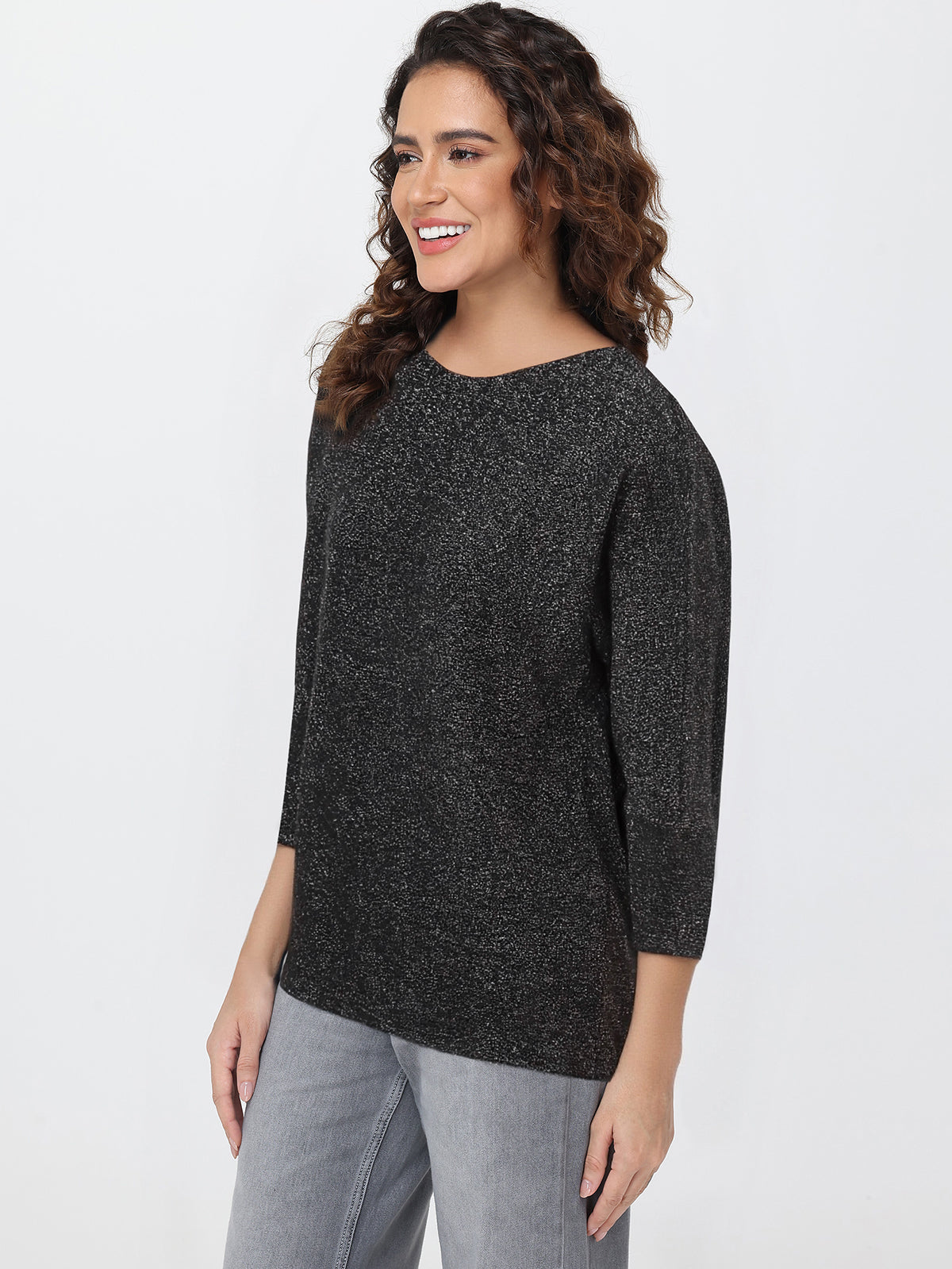 Lurex Dolman Sleeve Top