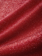 Close-up of red glittery fabric texture