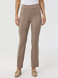 Pintuck Flare Leg Ponte Pants