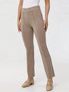 Pintuck Flare Leg Ponte Pants