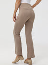 Pintuck Flare Leg Ponte Pants