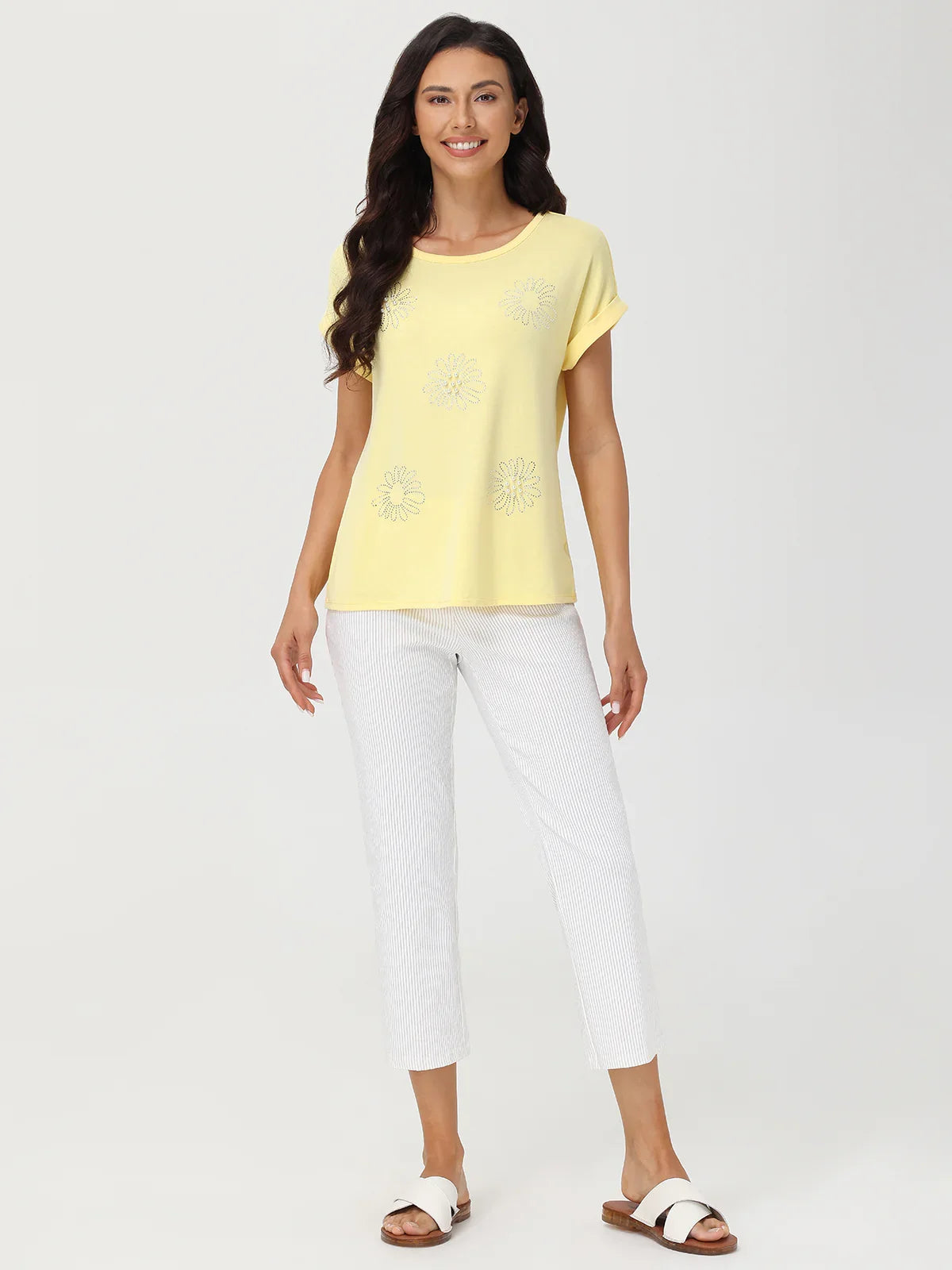 Sailor Button Capri Pants