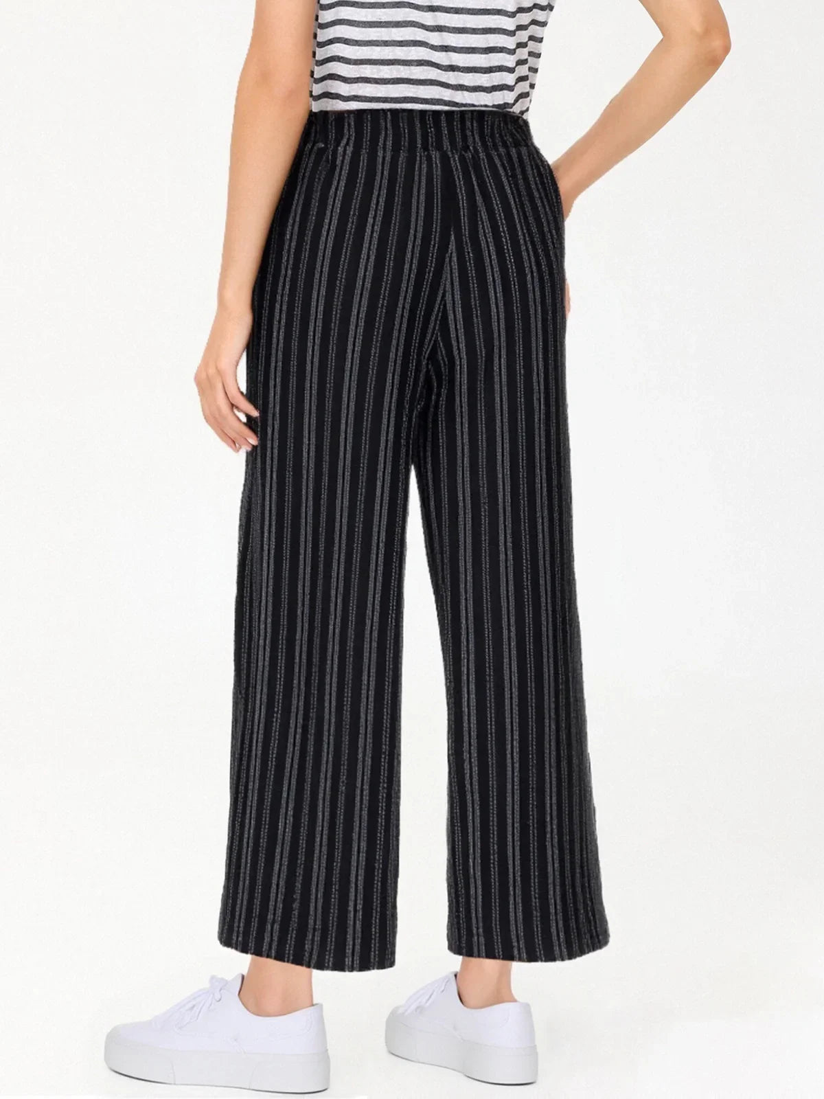 89th & Madison Stripe Wide Leg Drawstring Pants