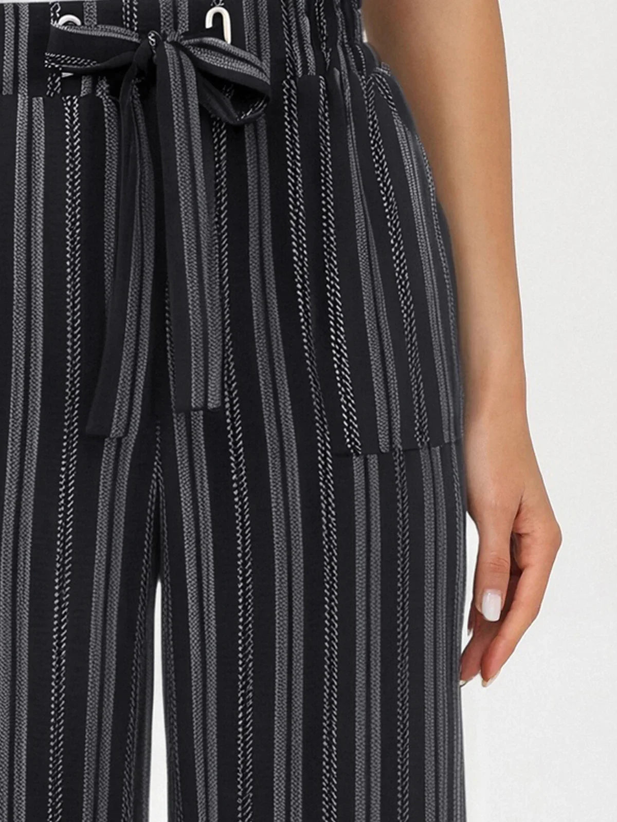 89th & Madison Stripe Wide Leg Drawstring Pants