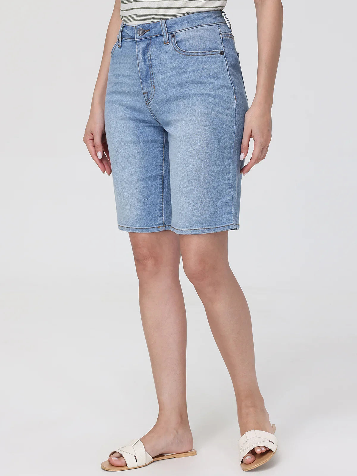 High Rise Bermuda Shorts