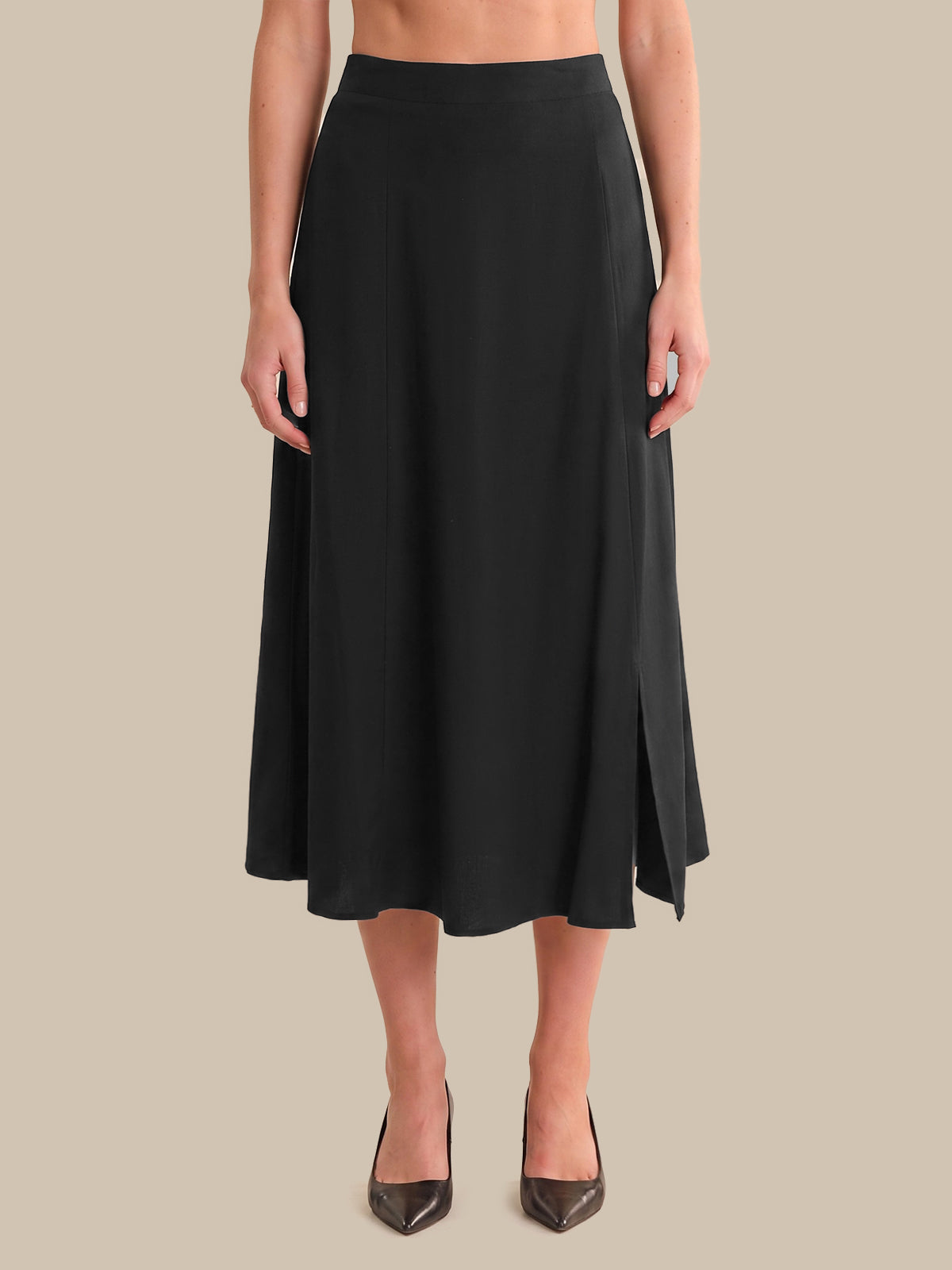 Side Slit Midi Skirt