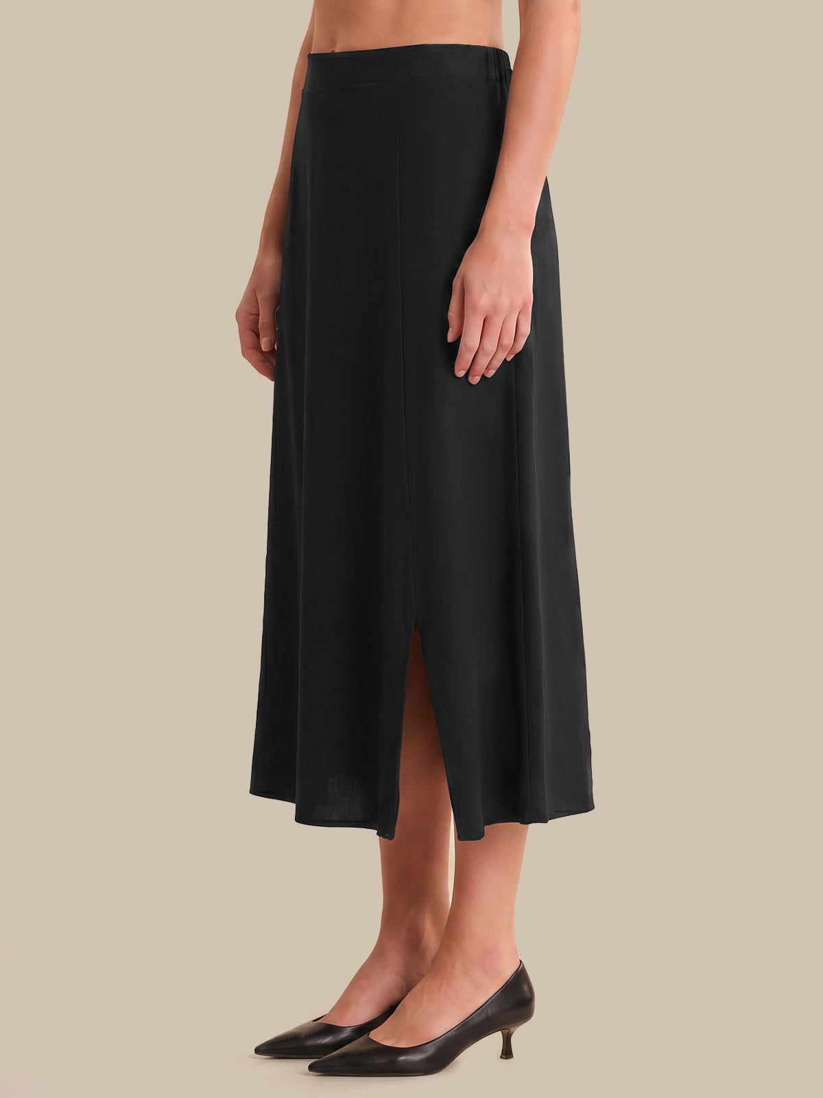 Side Slit Midi Skirt