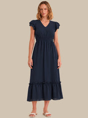 Flutter Sleeve Maxi Dress