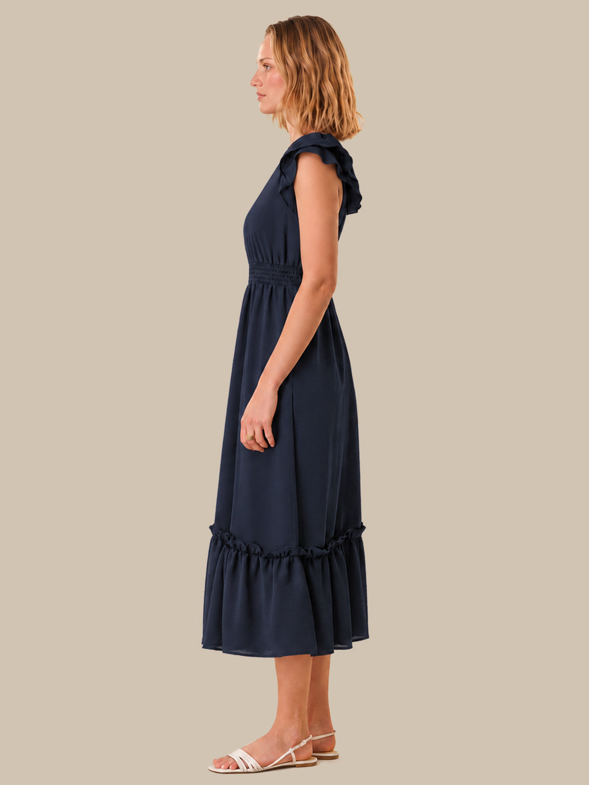 Flutter Sleeve Maxi Dress