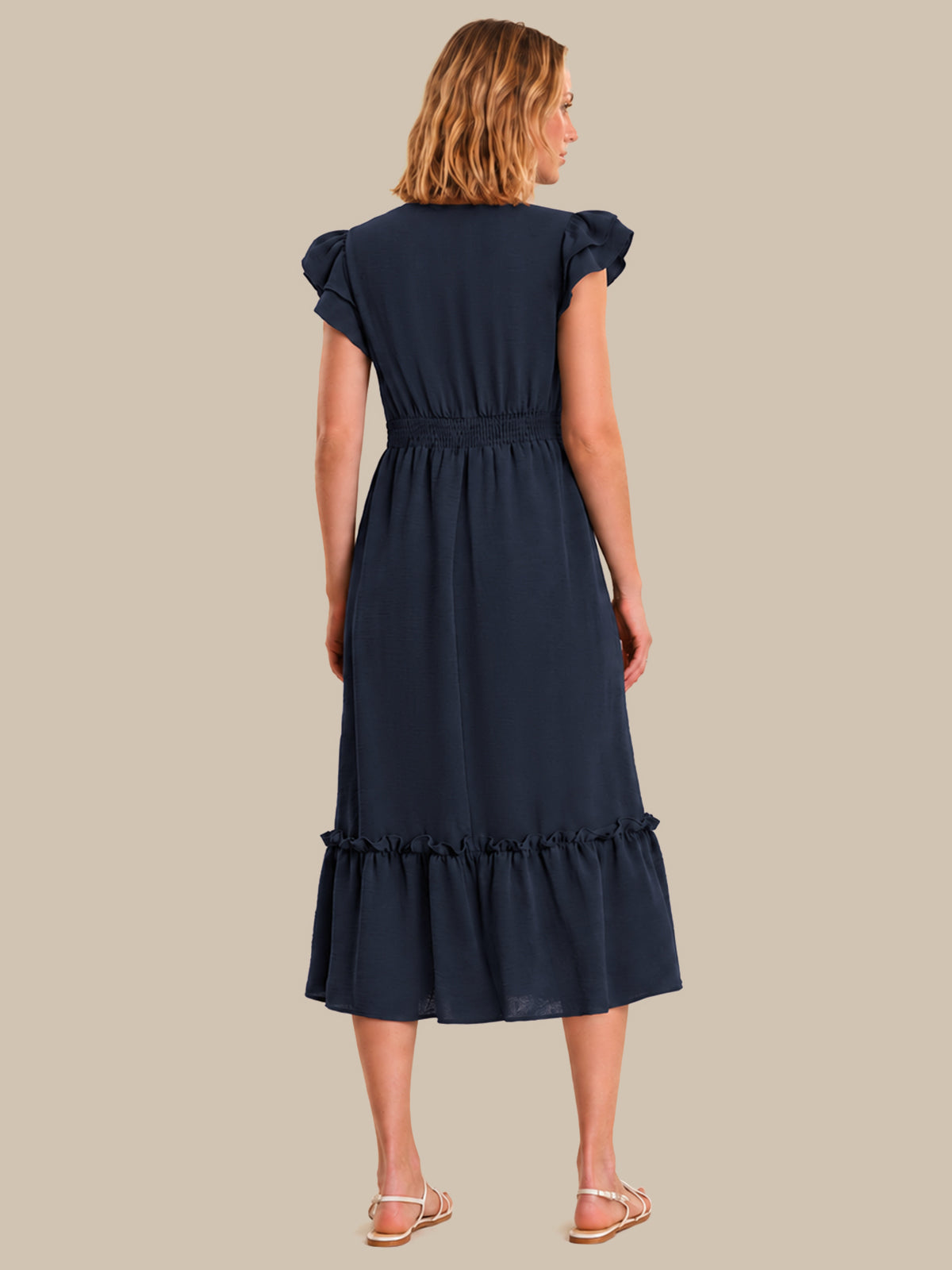Flutter Sleeve Maxi Dress