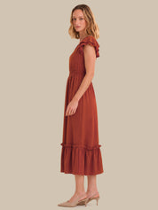 Flutter Sleeve Maxi Dress