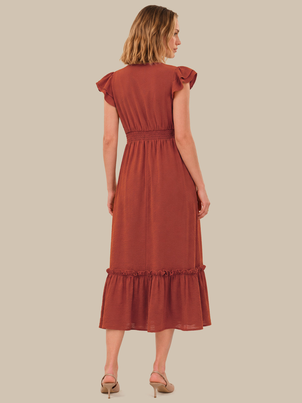Flutter Sleeve Maxi Dress