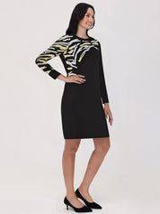 Animal Print Mini Knit Dress