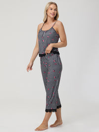 Lace Plaid Pajama Set