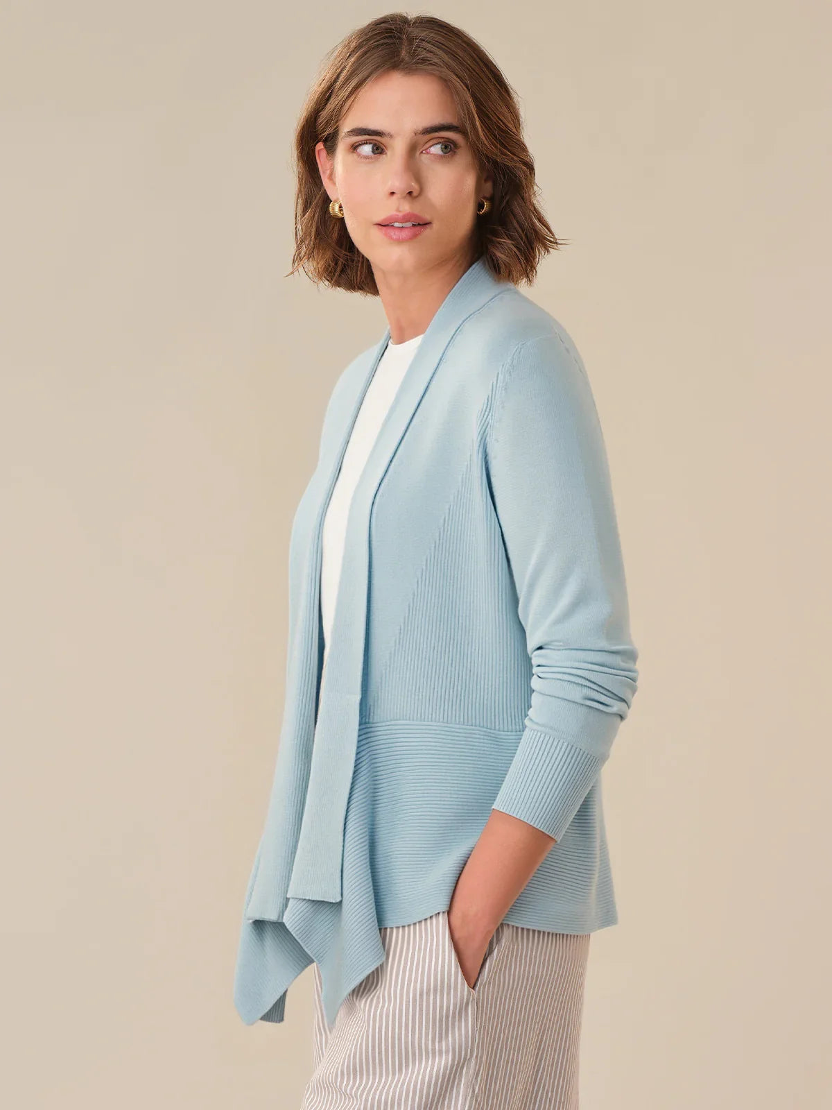 Drape Open Front Cardigan