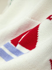 Sailboat Button Front Cardigan