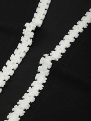 Lace Trim Open Front Cardigan