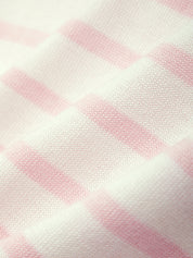 Close-up of pink and white checkered fabric