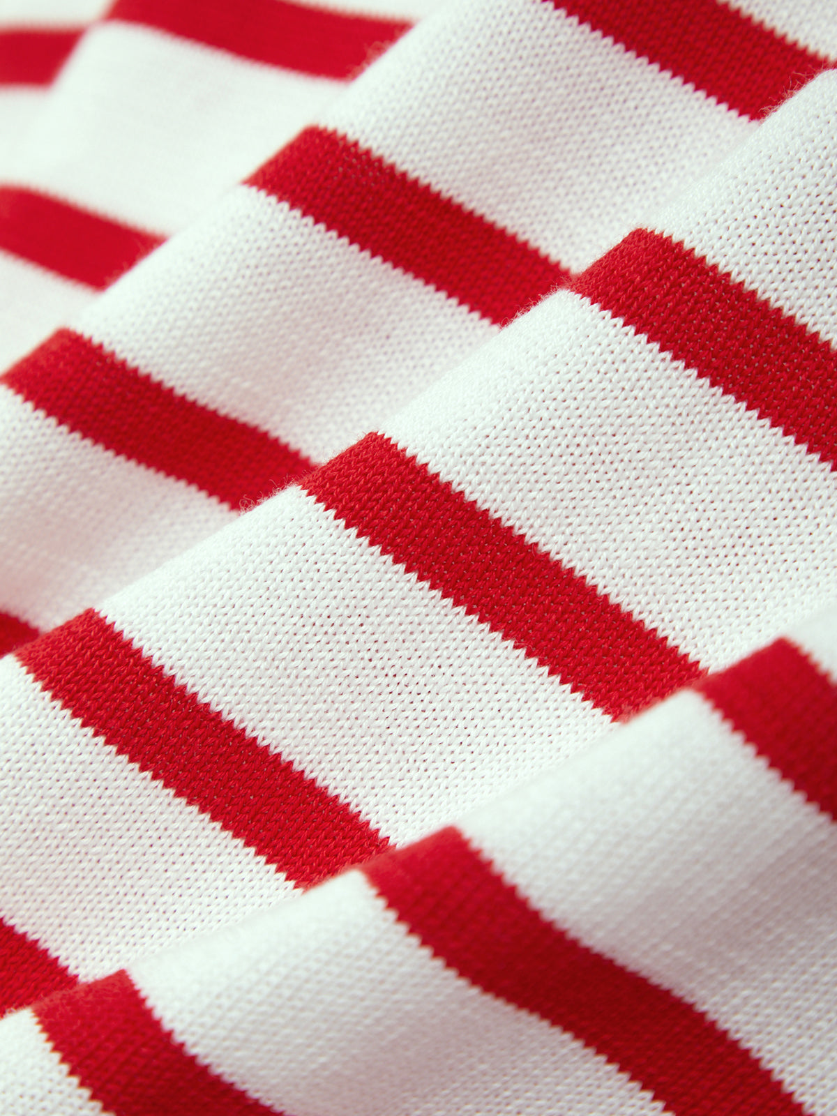 Close-up of red and white striped fabric