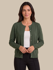 Bobble Stitch Button Front Cardigan